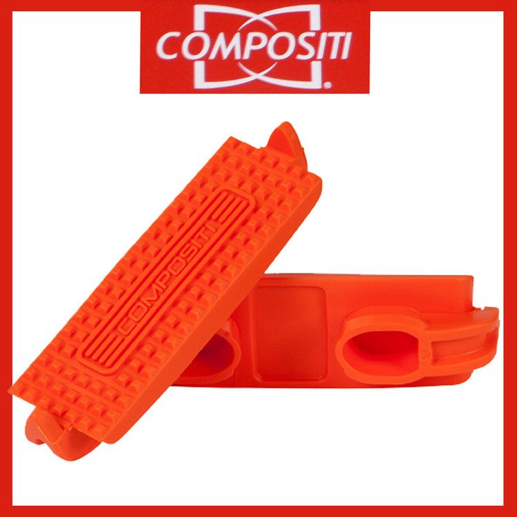 COMPOSITI Kunststoff-Steigbügel-Einlagen in orange Gr. Pony