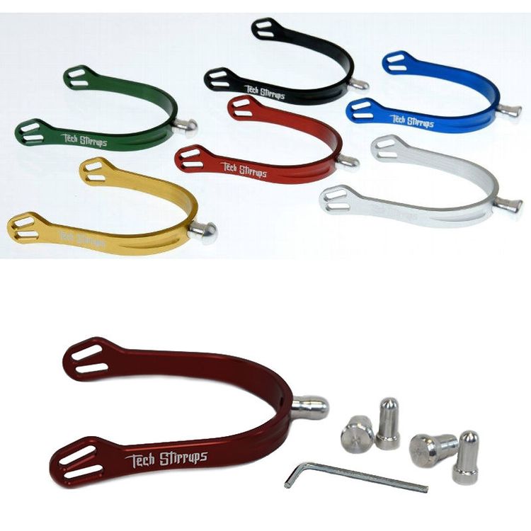 Tech Stirrups Sporen, 2er Set in vielen Farben und 3 Größen
