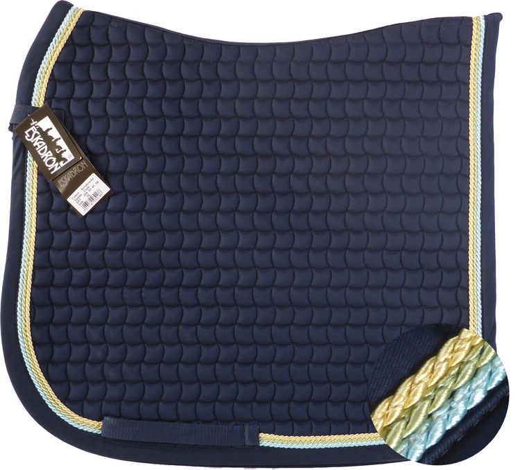 ESKADRON Cotton Schabracke navy, 3fach Kordel iceblue, lind, yellow NEU