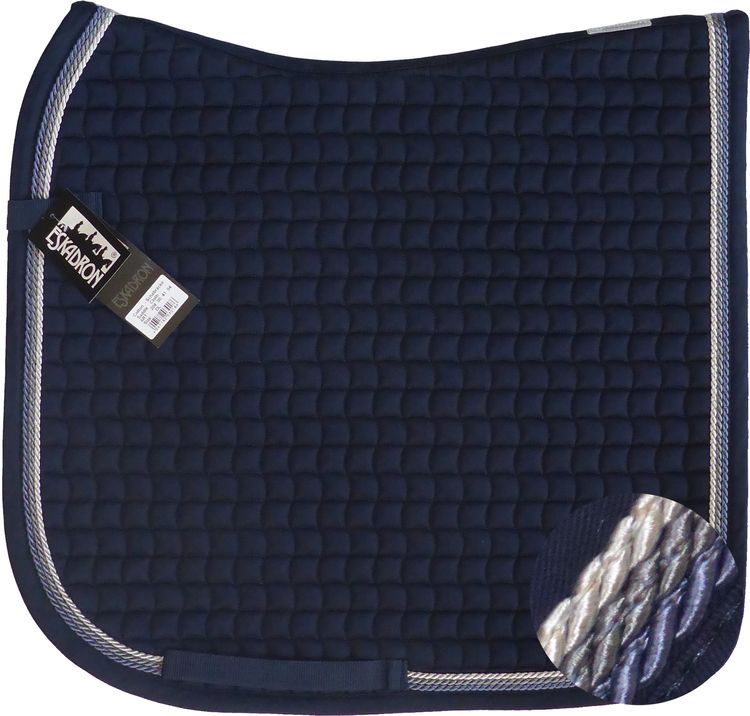 ESKADRON Cotton Schabracke navy, 3fach Kordel blue,anthrazit,silberfarben  