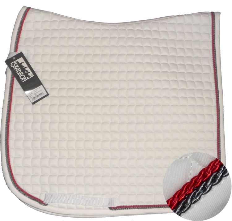 ESKADRON Cotton Schabracke white, 2fach Kordel anthrazit/chilli red