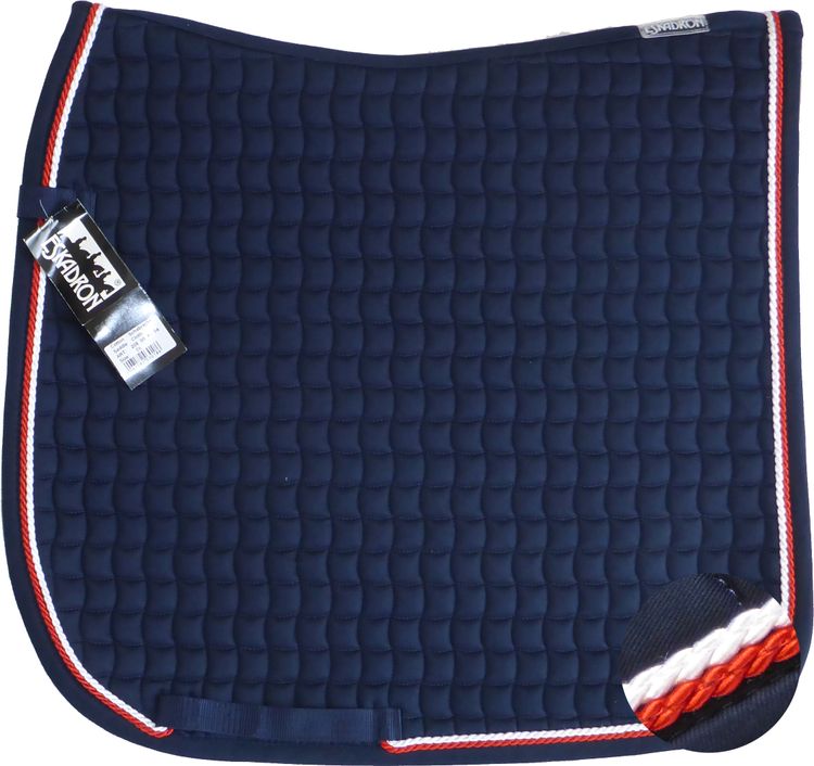 ESKADRON Cotton Schabracke navy, 2fach Kordel chilli red/white