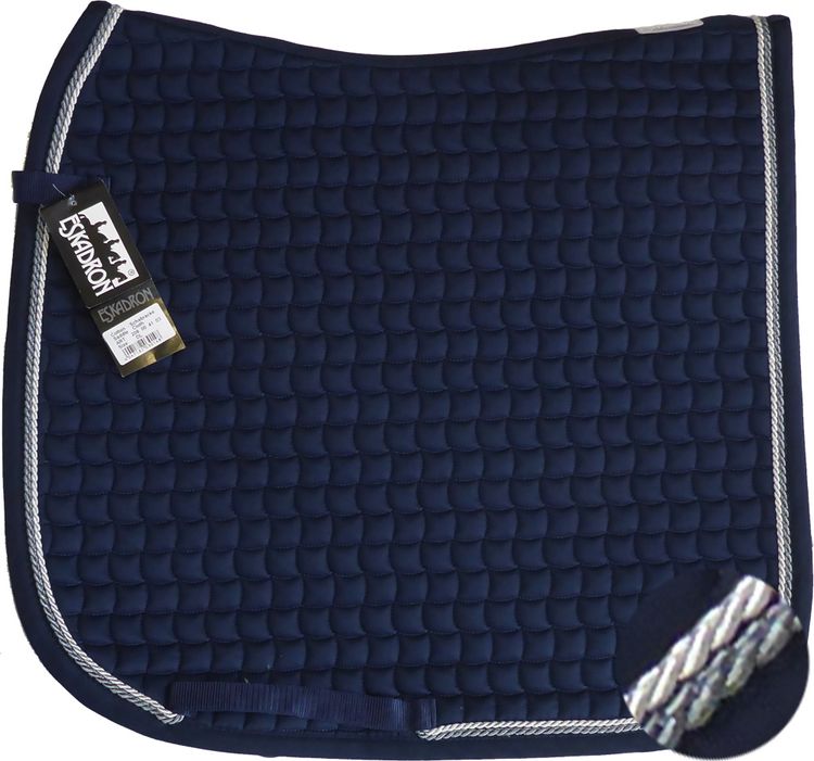 ESKADRON Cotton Schabracke navy, 2fach Kordel anthrazit/silberfarben