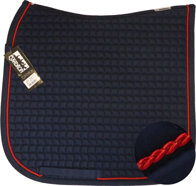 ESKADRON Cotton Schabracke navy , einer Kordel in chilli red