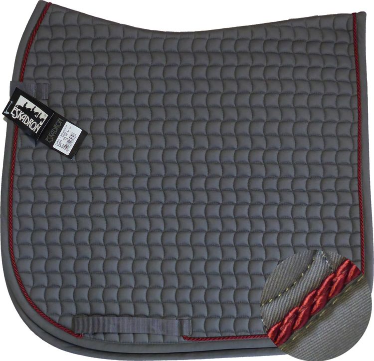 ESKADRON Cotton Schabracke grey, einer Kordel in dark red