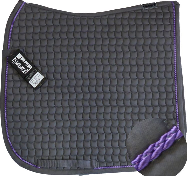 ESKADRON Cotton Schabracke grey, einer Kordel in lila