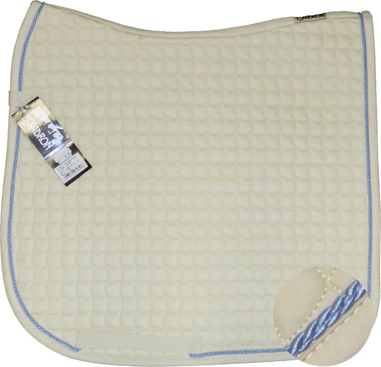 ESKADRON Cotton Schabracke creme, einer Kordel in light blue