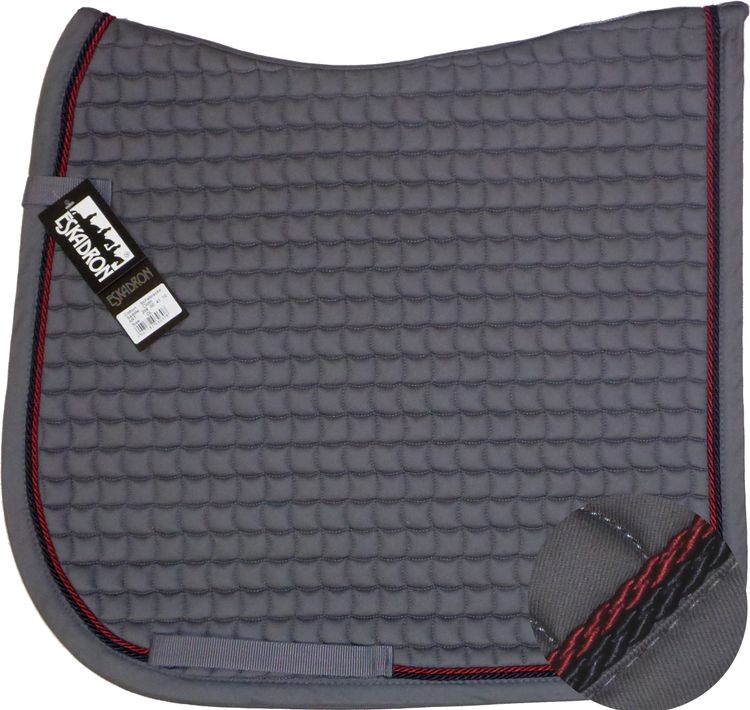 ESKADRON Cotton Schabracke grey, 2fach Kordel darknavy/darkred