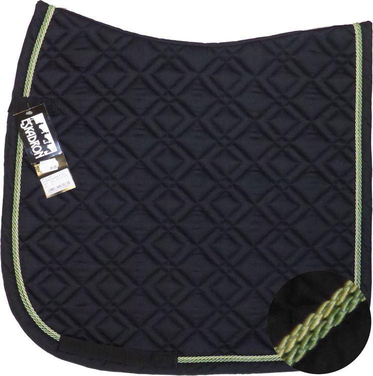 ESKADRON Brillant Schabracke black, 2fach Kordel lind/lightgreen