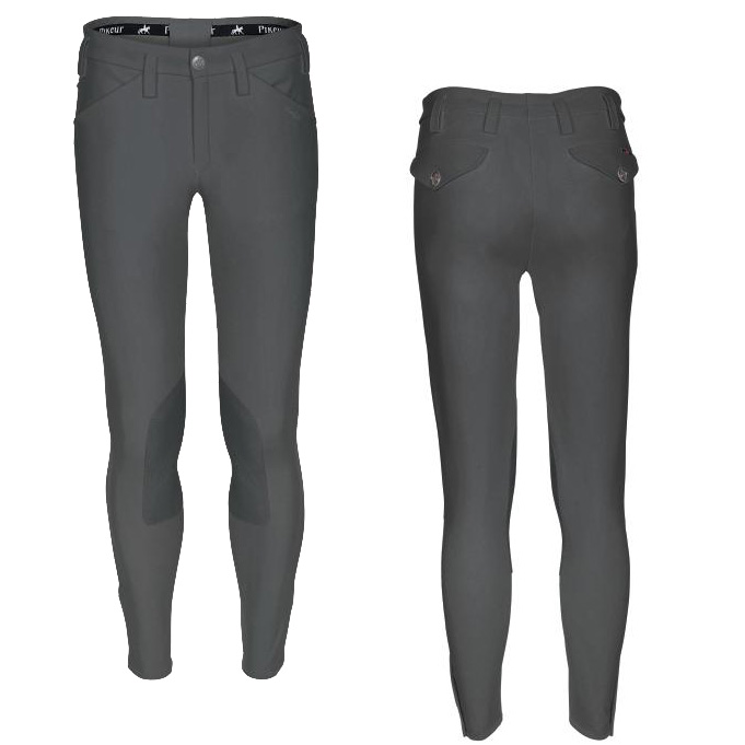 Pikeur Herren Reithose Rodrigo in anthrazit mit McCrown Kniebesatz (461-02-7977)