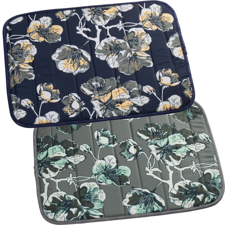 Eskadron Bandagenkissen Climalegs Flowers 45x30cm (Paar) in deepblue & steelgrey