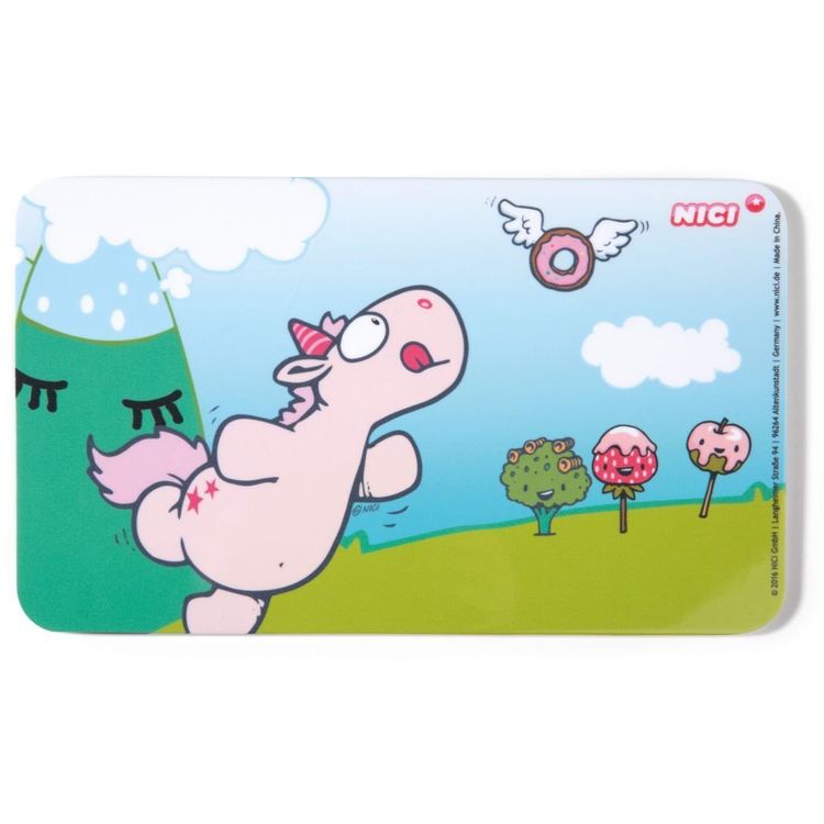 Frühstücksbrettchen Theodor and Friends Einhorn Einhorn Theodor Donut Jagd 