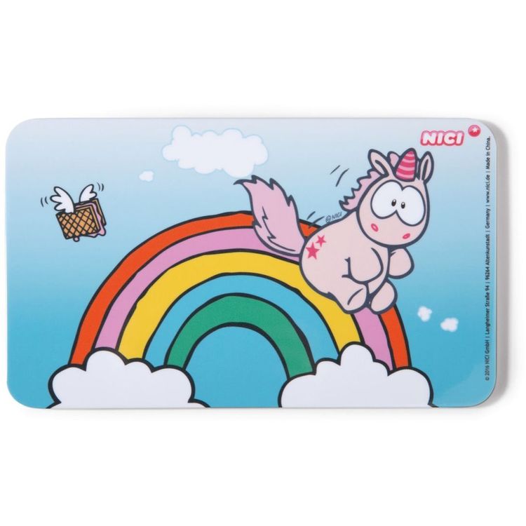 Frühstücksbrettchen Theodor and Friends Einhorn Theodors Regenbogen Rutsche 