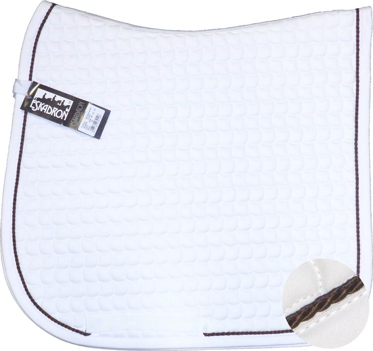 ESKADRON Cotton Schabracke white, einer Kordel in choco
