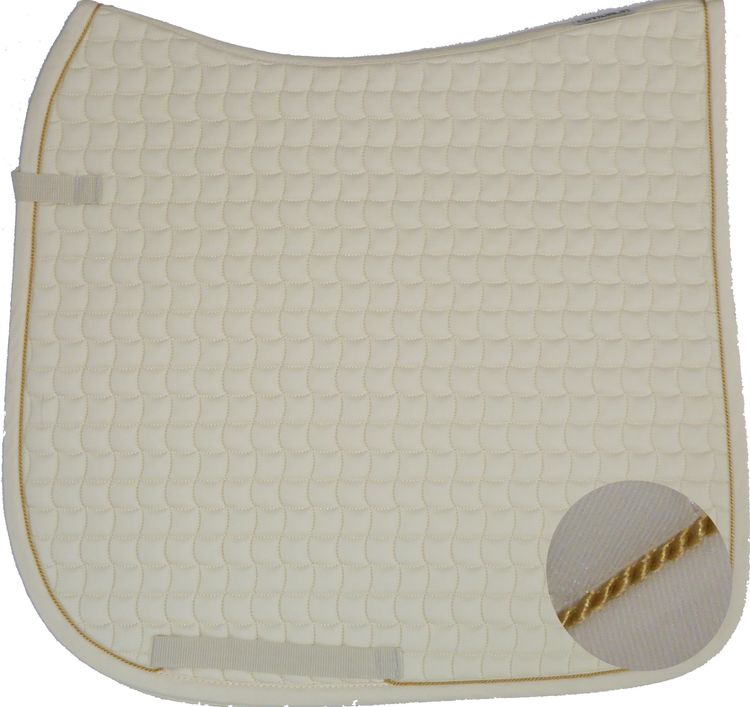 ESKADRON Cotton Schabracke creme, einer dünnen Kordel (Litze) in goldfarben