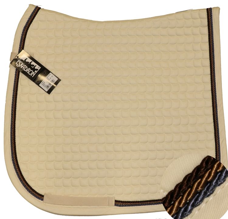 Neu ESKADRON Cotton Schabracke creme, 3fach Kordel blue, cognac, choco