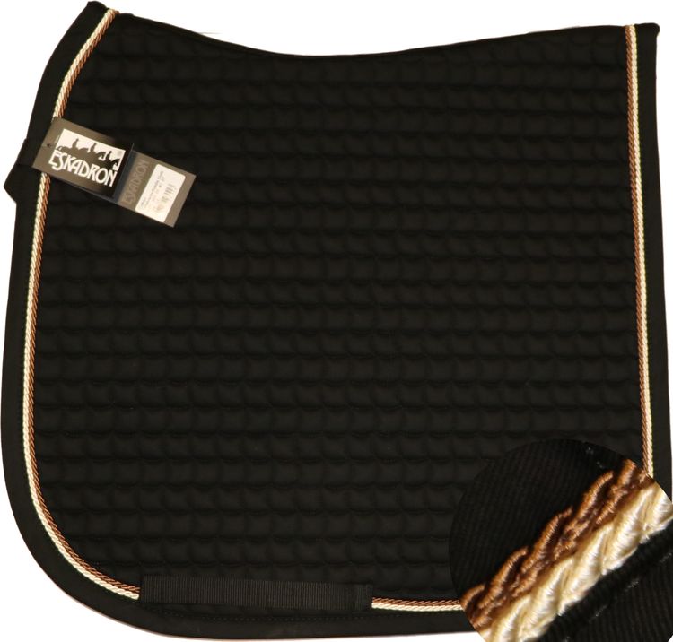 ESKADRON Cotton Schabracke black , 2fach Kordel creme & cognac