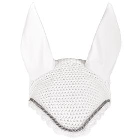 Eskadron Fliegenohren white mit silberfarbener Kordel, Warmblut & Pony - NEU