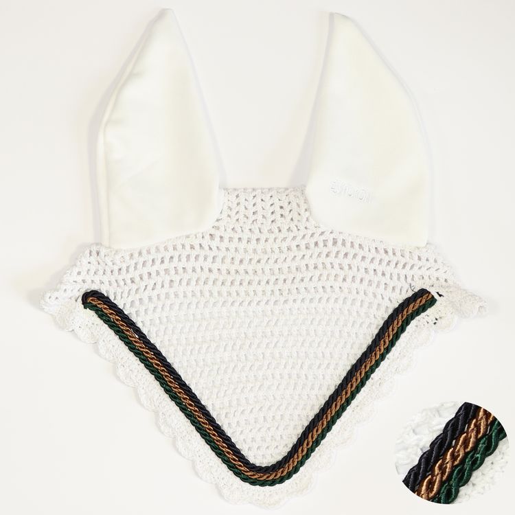 Eskadron Fliegenohren white mit 3fach Kordel tanne/mocca/navy