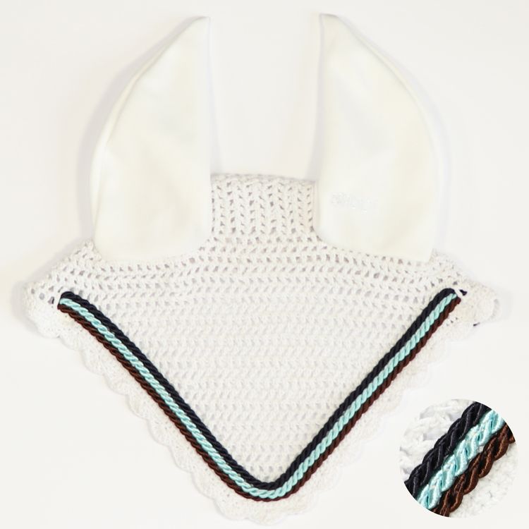 Eskadron Fliegenohren white mit 3fach Kordel choco, iceblue, navy