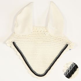 Eskadron Fliegenohren white mit 2fach Kordel black, anthrazit