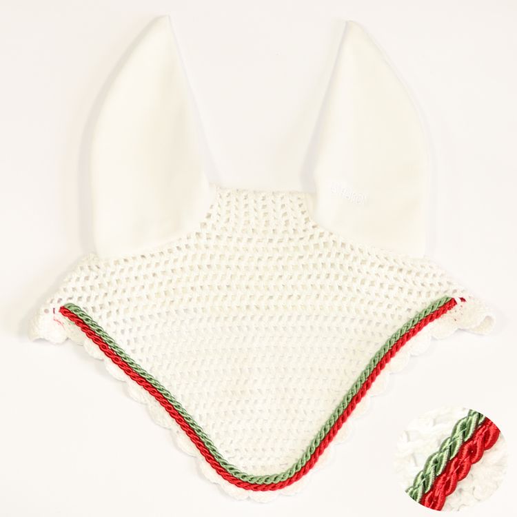 Eskadron Fliegenohren white mit 2fach Kordel red, lind green