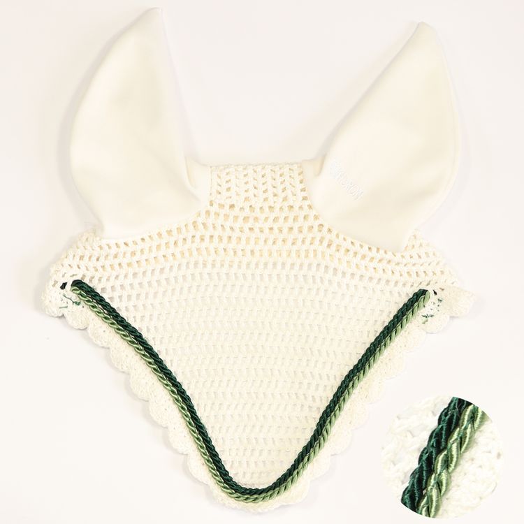 Eskadron Fliegenohren white mit 2fach Kordel lind green, tanne (darkgreen)