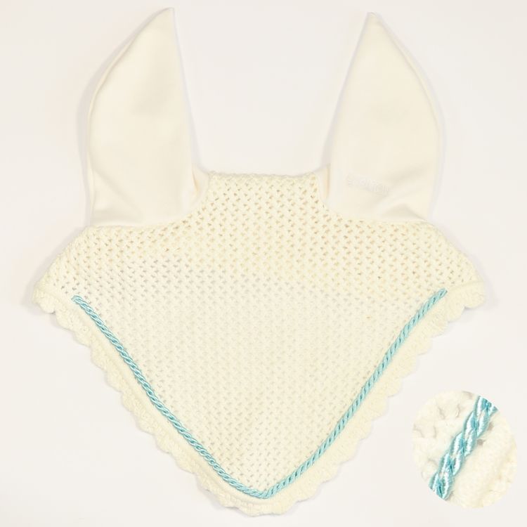 Eskadron Fliegenohren white mit einer Kordel in iceblue (0803)