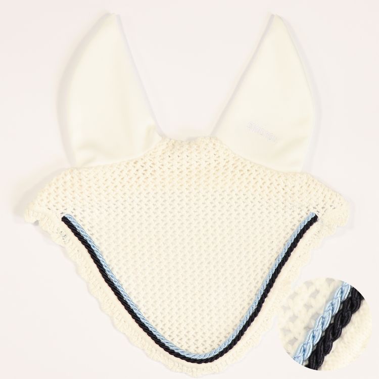 Eskadron Fliegenohren white mit 2fach Kordel navy, lightblue