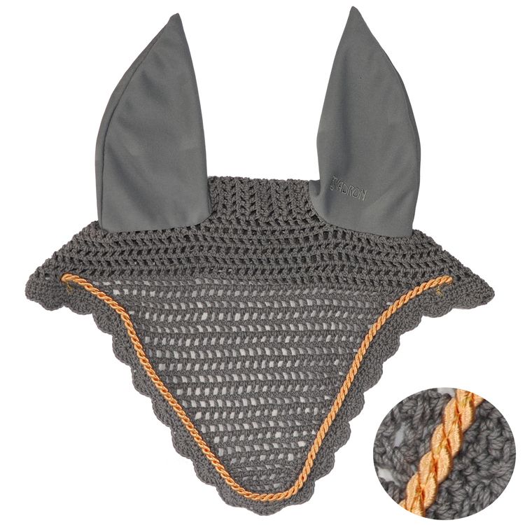 Eskadron Fliegenohren grey mit einer Kordel in light orange