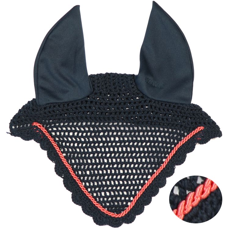 Eskadron Fliegenohren navy mit einer Kordel in pink (0065)