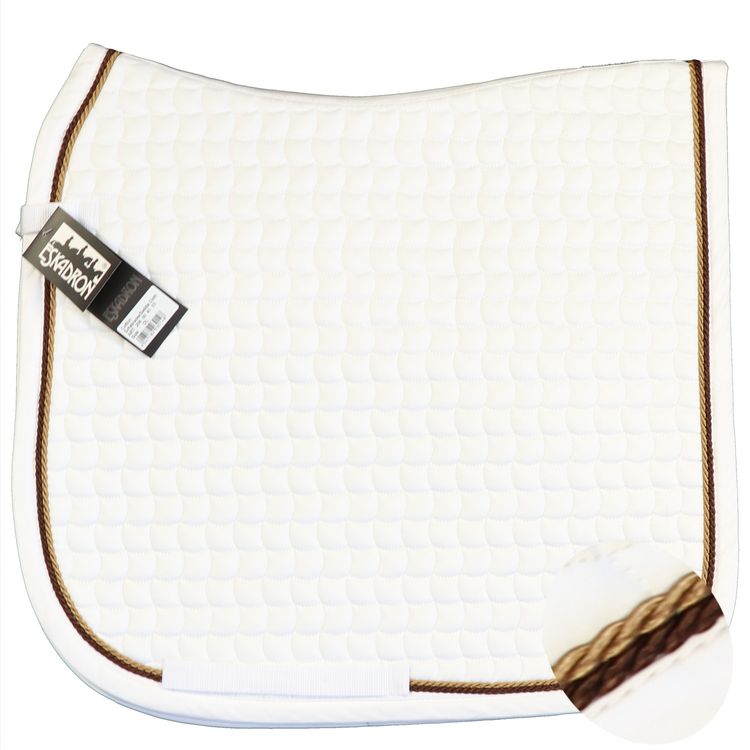 ESKADRON Cotton Schabracke white, 2fach Kordel choco/mocca