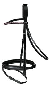 Passier Luxury Edition Scorpius in schwarz mit Rose und Perlen Stirnriemen