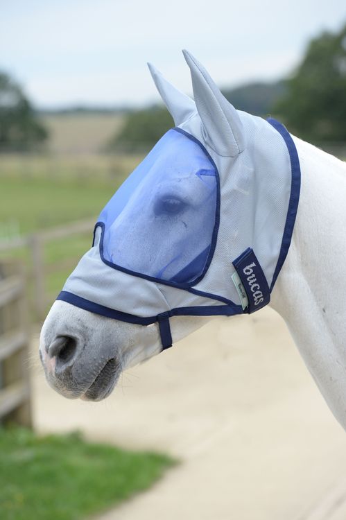 Bucas Buzz- Off Delux Mask Ears Blue