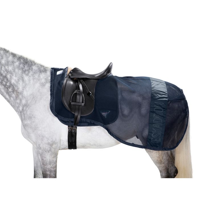 Eskadron Ausreitdecke Fly Exercise Sheet in navy-skyblue
