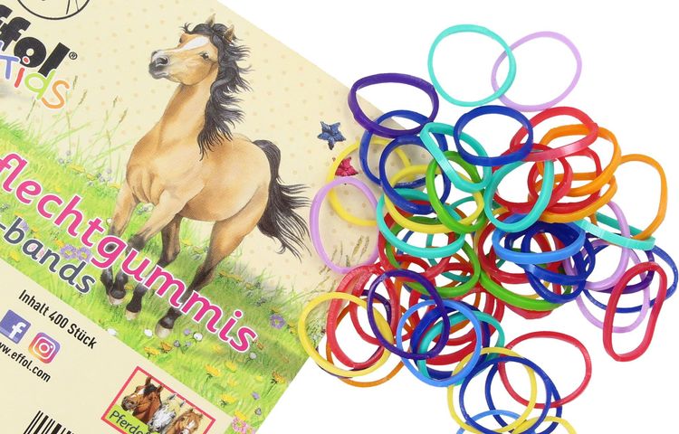 Effol Niemals-Reißer Einflechtgummis bunte Mischung