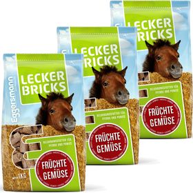 Eggersmann Lecker Bricks Früchte & Gemüse, 3 Beutel mit je 1kg