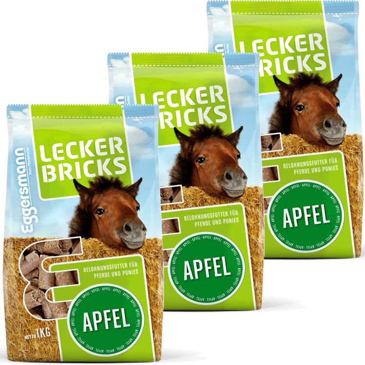Eggersmann Lecker Bricks Apfel, 3 Beutel mit je 1kg