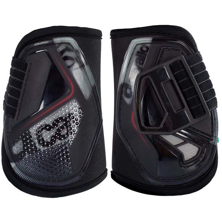 ACAVALLO - Opera Hintergamaschen Eclick Mit Gel,  black red , Gr. Full 