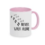 Tasse Pferd mit Spruch: Never walk alone, Kaffeebecher, Kaffeetasse