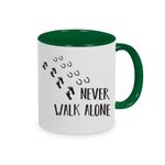 Tasse Pferd mit Spruch: Never walk alone, Kaffeebecher, Kaffeetasse