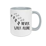 Tasse Pferd mit Spruch: Never walk alone, Kaffeebecher, Kaffeetasse