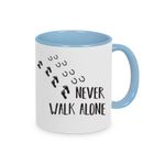 Tasse Pferd mit Spruch: Never walk alone, Kaffeebecher, Kaffeetasse