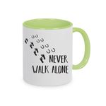 Tasse Pferd mit Spruch: Never walk alone, Kaffeebecher, Kaffeetasse
