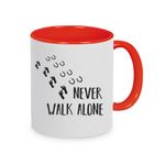 Tasse Pferd mit Spruch: Never walk alone, Kaffeebecher, Kaffeetasse