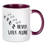 Tasse Pferd mit Spruch: Never walk alone, Kaffeebecher, Kaffeetasse