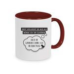 Tasse mit Spruch: Sieht vielleicht so aus als würde ich Dir zuhören...doch in Wahrheit denke ich an mein Pferd