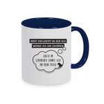 Tasse mit Spruch: Sieht vielleicht so aus als würde ich Dir zuhören...doch in Wahrheit denke ich an mein Pferd