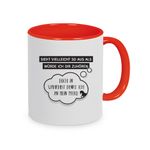 Tasse mit Spruch: Sieht vielleicht so aus als würde ich Dir zuhören...doch in Wahrheit denke ich an mein Pferd