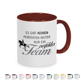 Tasse mit Spruch: Es gibt keinen perfekten Reiter....nur ein perfektes Team
